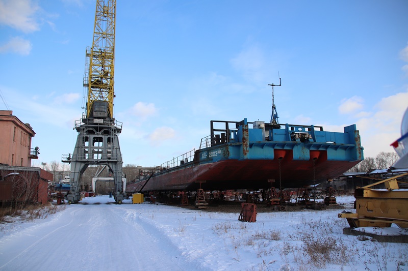 На судоремонтных предприятиях Енисейского речного пароходства продолжается ремонтная кампания
